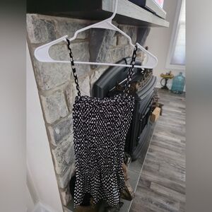 Cyn & Luca Black and White Polka Dot Dress